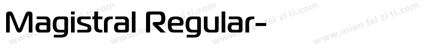 Magistral Regular字体转换
